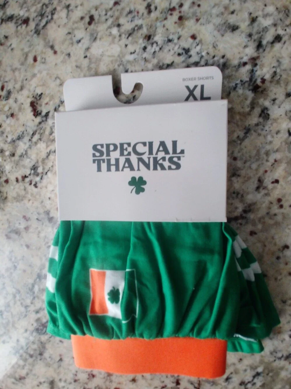 Ireland Green Athletic Boxer with Orange Waistband And Irish Flag